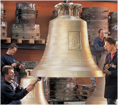 Tone Check of a Bell in Grassmayr Bell Foundry