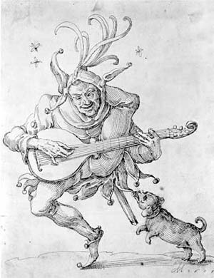 Anton Möller, Lute Playing Jester, 1605